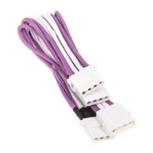 Image of BitFenix Alchemy Molex zu 3x Molex Adapter 55cm Sleeved Purple / White / White