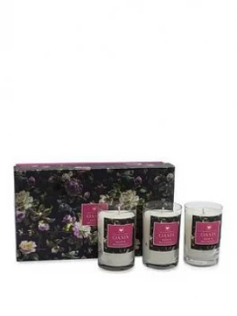 Image of Oasis Home Renaissance Rose And Patchouli 3 Candle Gift Set