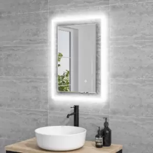 Image of Rectangular Double Border LED Bathroom Mirror 500x700mm -Izar