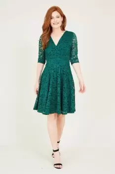 Image of Green Delicate Lace Long Sleeve Kenna' Dress