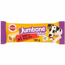 Image of Pedigree Jumbone Maxi Adult Large Dog Treat Beef and Poultry Dog Treat 180g