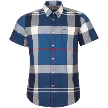 Image of Barbour Douglas Short Sleeve Tailored Shirt - Blue