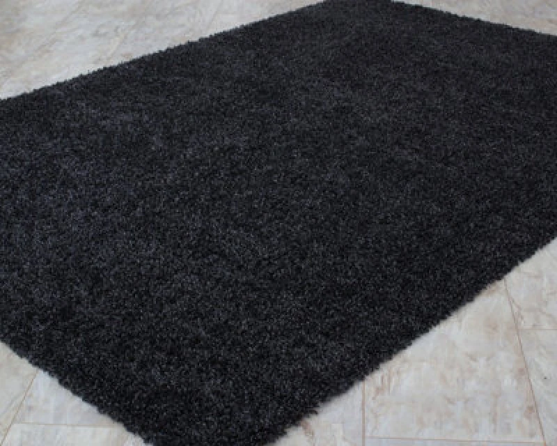 Image of Smart Living Smart Living Soft Fluffy 5cm Thick Pile Shaggy Area Rugs for Living Room, Bedroom in Black Size: 60cm x 110cm Black 60cm x 110cm Unisex