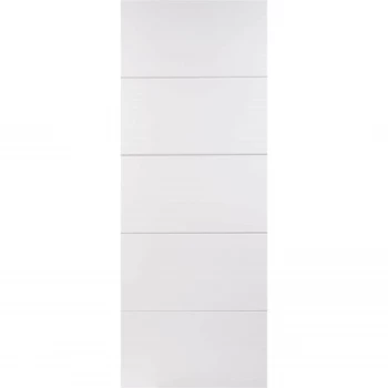 Image of Horizontal 4 Line Internal Primed White 5 Panel Door - 762 x 1981mm