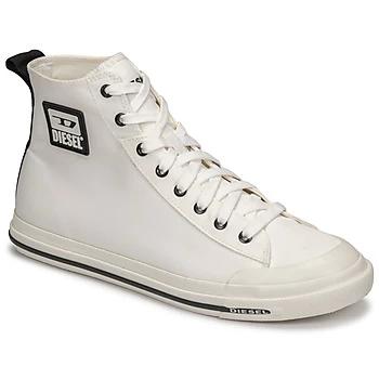 Image of Diesel TRENIMY mens Shoes (High-top Trainers) in White
