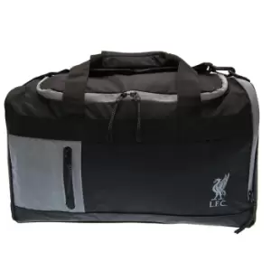 Image of Liverpool FC Crest Holdall (One Size) (Black/Silver)