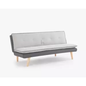 Image of Willow Light Grey Fabric w/ Dark Grey Base 3 Seater Sofabed