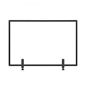 Image of Bi-Office Maya Protector Desktop Board with Clamps and Black Frame Acrylic 1040 x 700 mm