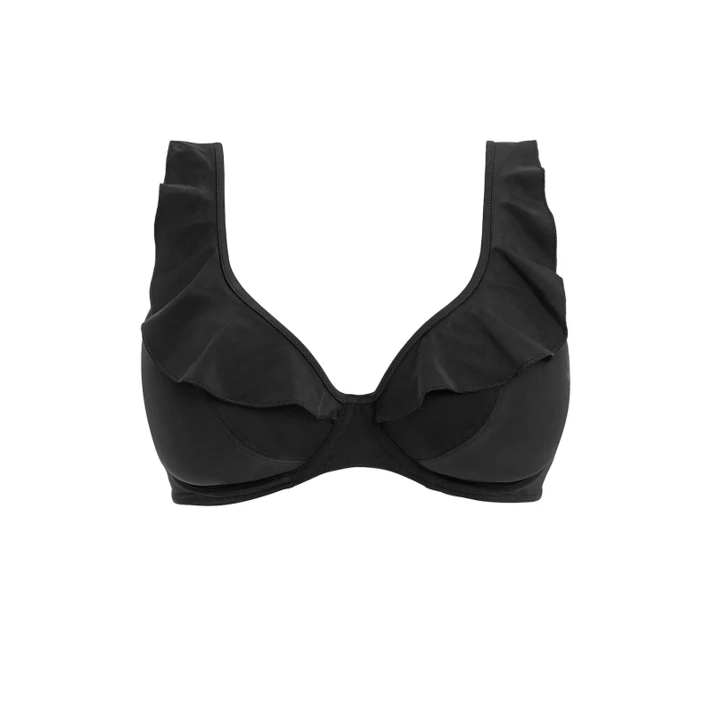 Image of Freya Womens Jewel Cove High Apex Bikini Top in Black Size: 36D Black Female 36D