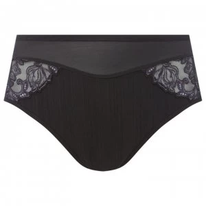 Image of Florale Iris Maxi Briefs - Black