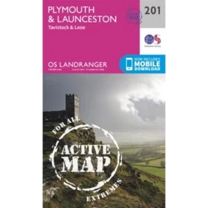 Image of Plymouth & Launceston, Tavistock & Looe by Ordnance Survey (Sheet map, folded, 2016)