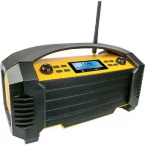 Image of Schwaiger DABWORK2 513 Workplace radio DAB+, FM AUX, Bluetooth, USB Battery charger, splashproof, dustproof, rechargeable Yellow, Black