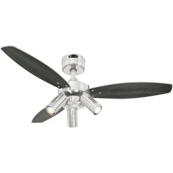 Image of Westinghouse JET PLUS Ceiling fan (Ø) 105cm Wing colour: Wenge, Silver Case colour: Nickel (brushed)