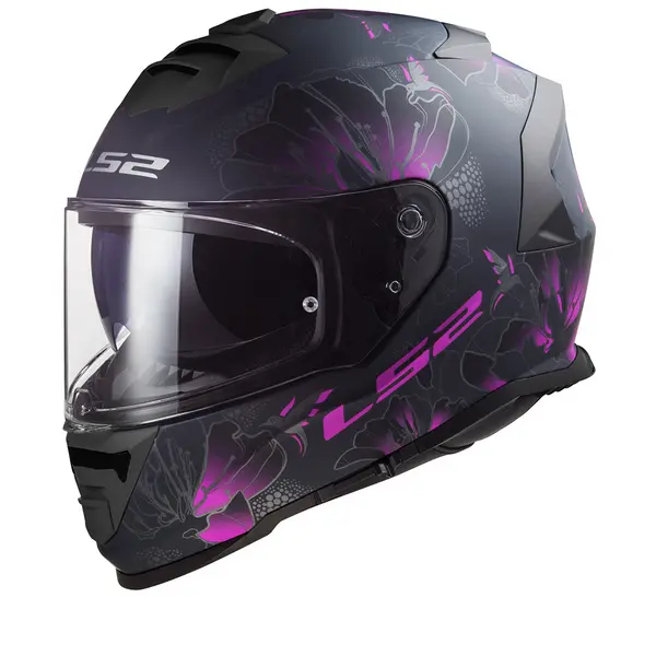 Image of LS2 FF800 STORM II Burst Matt Black Pink-06 Full Face Helmet Size XL