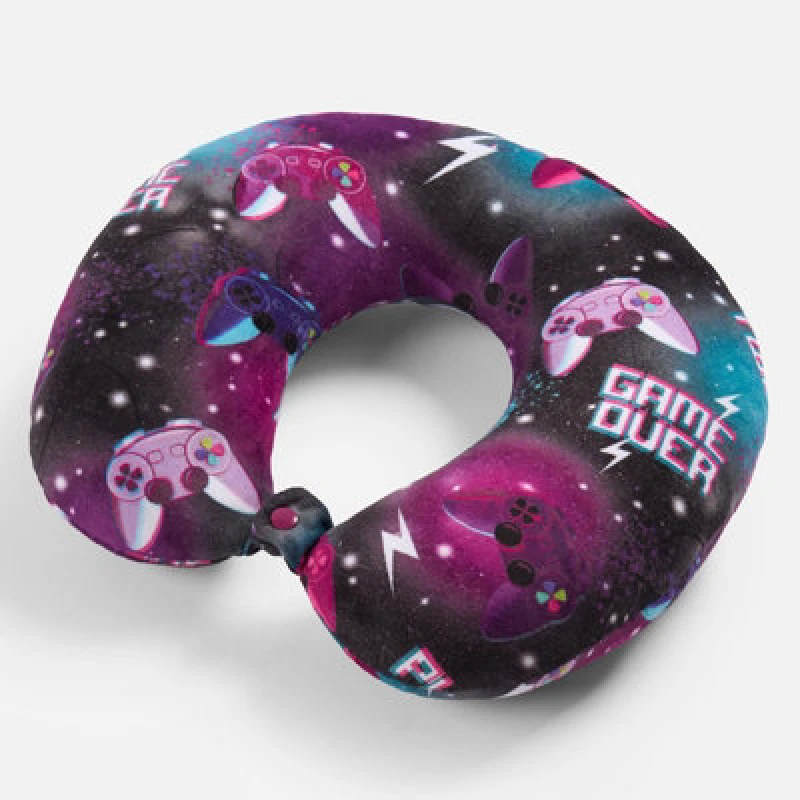 Image of OHS OHS Neck Pillow Travel Support U Shape Soft Head Rest Cushion in Purple Purple One Size Unisex 5027434208500