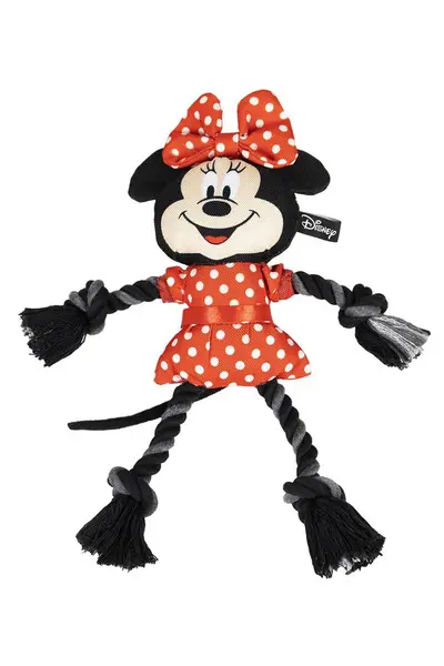 Image of Minnie Mouse Knotted Dental Cord Plush Toy - Black