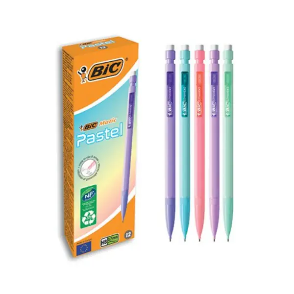 Image of Bic Bic Matic Mechanical Pencil 0.7 Pastel (Pack of 12) 511060 511060