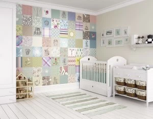 Image of Graham Brown Alice in Wonderland Wall Mural Brown