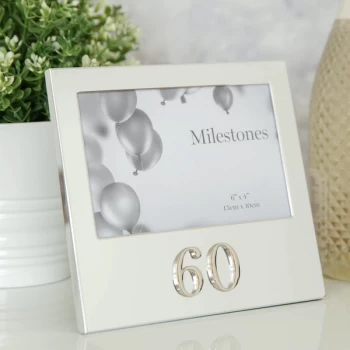 Image of 6" x 4" - Milestones Birthday Frame with 3D Number - 60