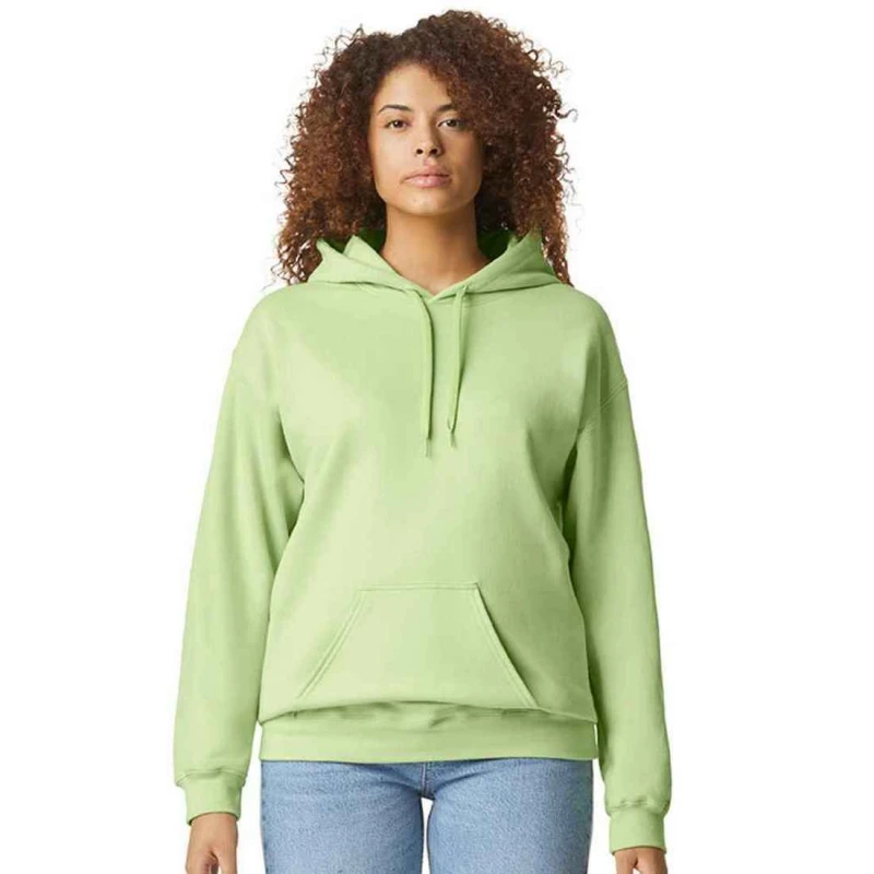 Image of Gildan Mens Softstyle Fleece Midweight Hoodie in Light Green Size: Small Light Green Male S