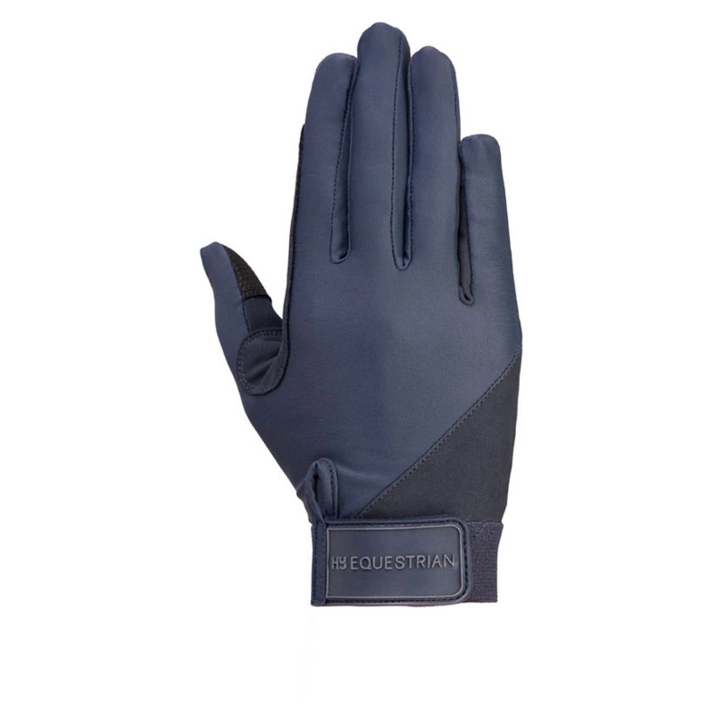 Image of Hy Mens Riding Gloves in Navy Size: Small Navy Male S