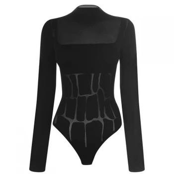 Image of Wolford Wolford Shoulder Bodysuit - Black 9180