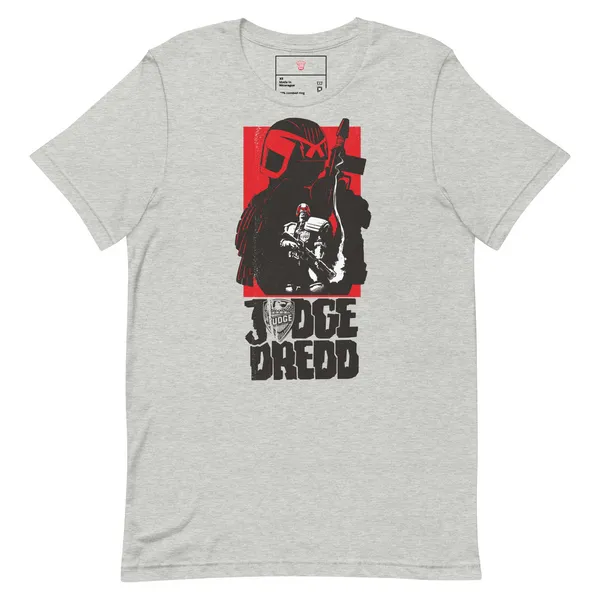 Image of Judge Dredd & 2000 AD - Dredd & Ladies Bolland Cover Art Mens Small T-Shirt - Grey