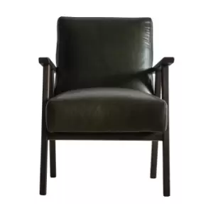 Image of Crossland Grove Calais Armchair Heritage Green Leather