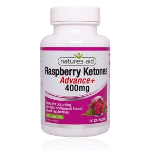 Image of Natures Aid Raspberry Ketones Advance+ 400mg 60 Capsules