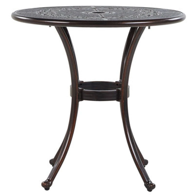 Image of Beliani Bistro Table Bovino 65cm 65cm Metal Dark Brown