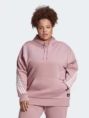 Image of adidas Sportswear Future Icons 3-stripes Sweatshirt (plus Size), Purple, Size 3X, Women
