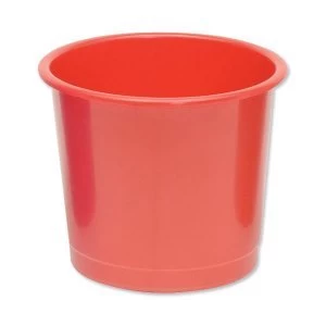 Image of 5 Star Office Waste Bin Polypropylene 14 Litres D304xH254mm Red