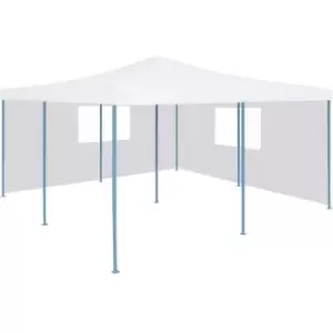 Image of Vidaxl - Folding Gazebo with 2 Sidewalls 5x5 m White White