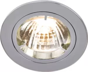 Image of KnightsBridge IP20 230V GU10 Chrome Recessed Fixed Twist & Lock Downlight