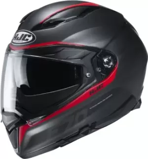 Image of HJC F70 Feron Helmet, black-red, Size S, black-red, Size S
