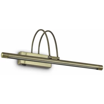 Image of Ideal Lux Lighting - Ideal Lux Bow - LED Medium Picture Wall Light Antique Brass