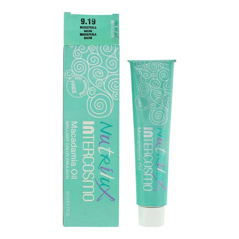 Image of Intercosmo Nutrilux Macadamia Oil 9.19 Madreperla Hair Colour 60ml