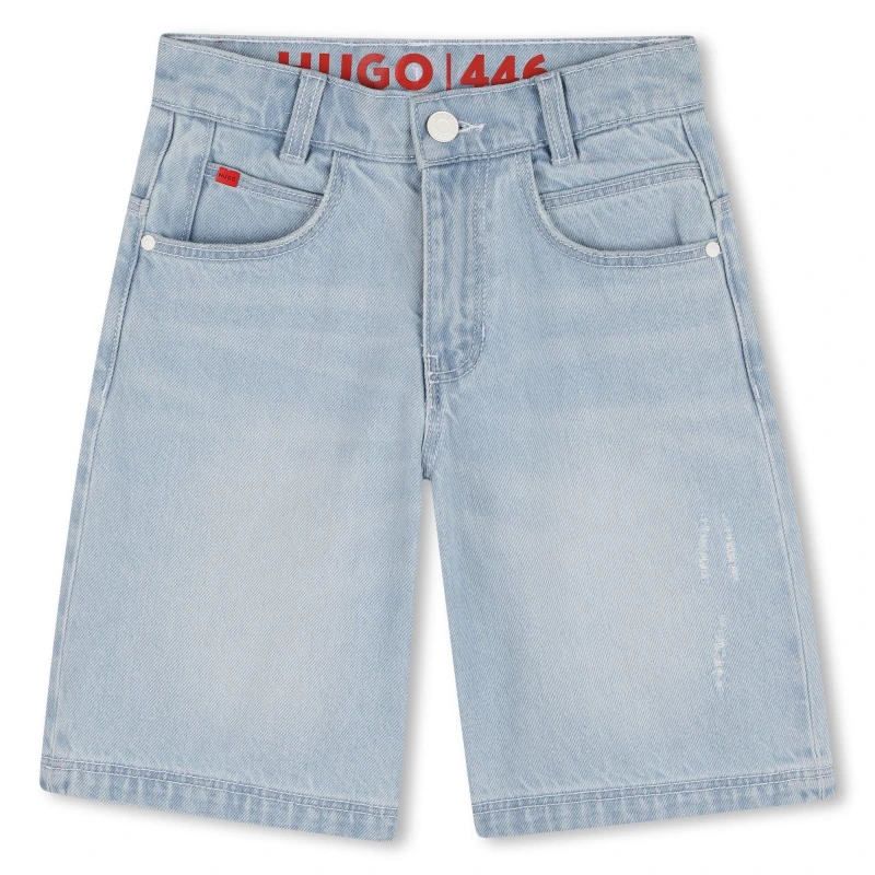Image of Hugo Denim Shorts Jn63 Light Blue male 6Y
