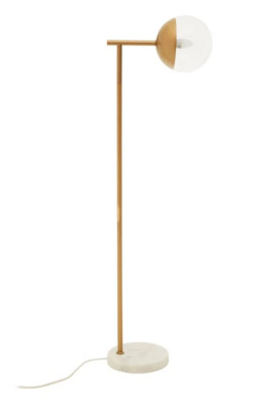 Image of Orsina Effortlessly Eelegant Gold Finish Metal Floor Lamp, Versatile Tall Lamp On The Floor, Sturdy Bedroom Lamp