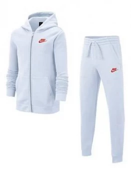 Image of Nike Sportswear Older Boys Core Tracksuit Jogger Set - Grey