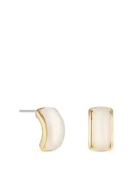 Image of Jon Richard Gold Plated Cat Eye Resin Earrings