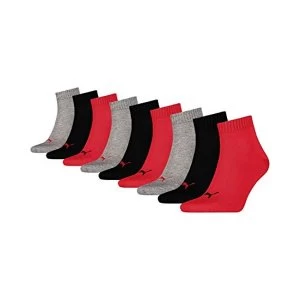 Image of 9 pair Puma Sneaker Quarter Socks Unisex Mens & Ladies In 3 Colours, Socken & Strumpfe:35-38, color:232 - black...