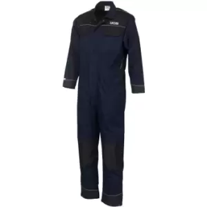 Image of JCB Trade Long Sleeved Coveralls Navy & Black - Medium / Tall