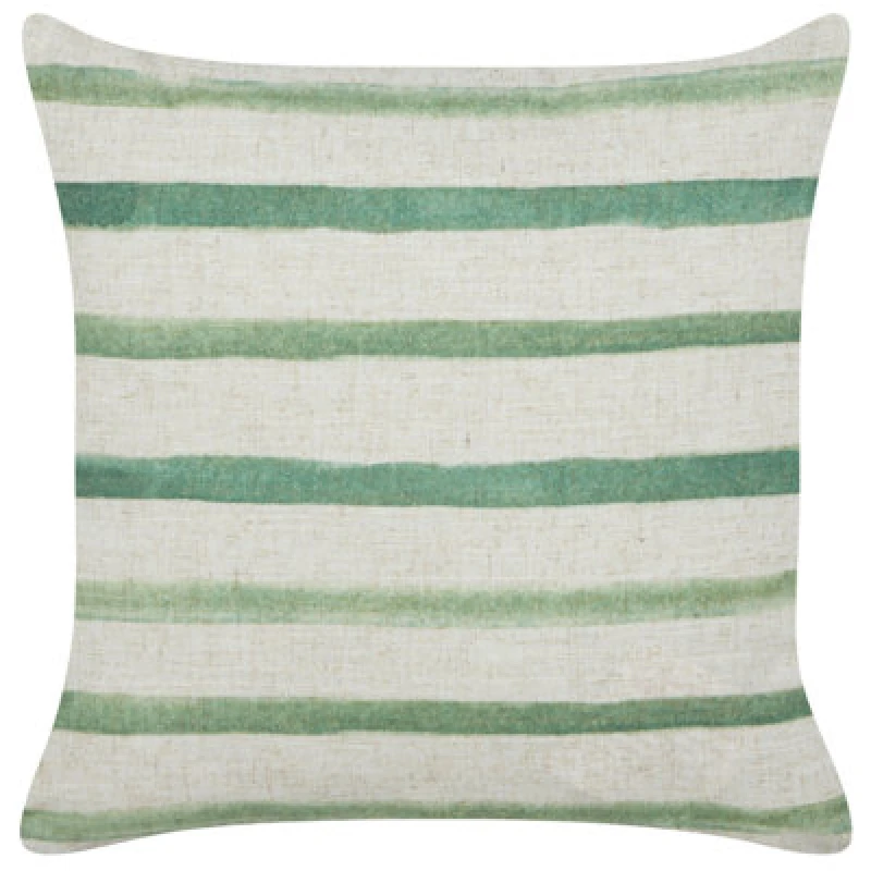 Image of Beliani Throw Cushion Kafra 45 X 45cm Green Striped