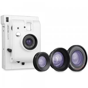 Image of Lomography Lomo'Instant Camera White + 3 lenses