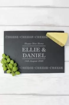 Image of Personalised Slate Cheese Board - Black