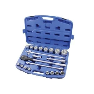 Image of Faithfull Socket Set of 21 Metric 3/4in Drive