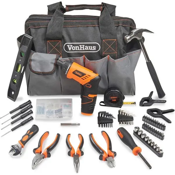 Image of VonHaus VonHaus 94Pc Hand Tool + Screwdriver Combo Kit - Black One Size