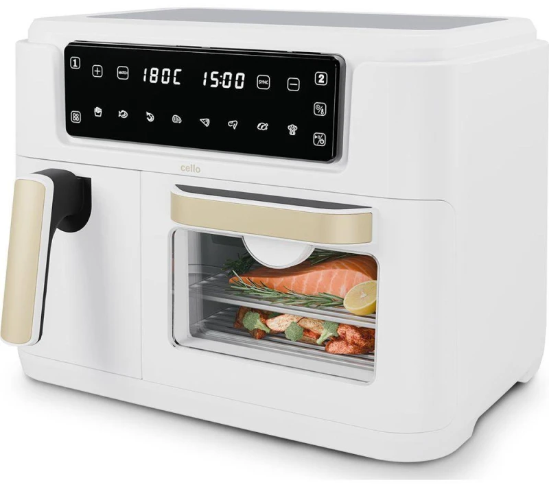 Image of CELLO Dual Zone AF901A-WH Air Fryer - Pebble White 5060750403518