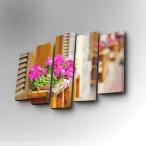 Image of 5PUC-055 Multicolor Decorative Canvas Painting (5 Pieces)